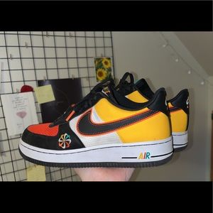 Black and Multicolor Nike Air Force 1